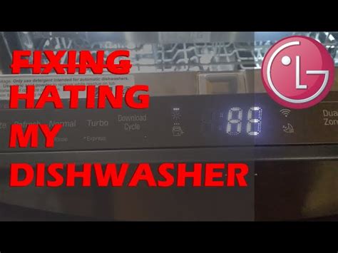 lg dishwasher error ae|LG Dishwasher